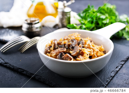 fried cabbage with mushrooms fried cabbage with mushrooms 46666784