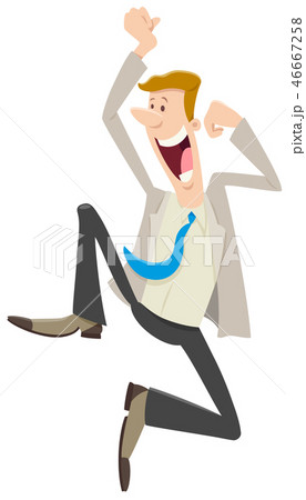 happy running businessman character happy running businessman character 46667258