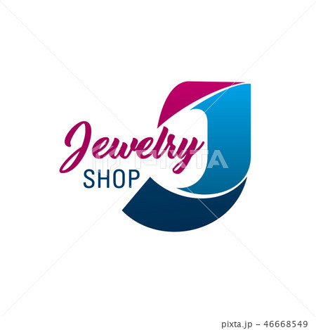 Jewelry shop vector letter J icon Jewelry shop vector letter J icon 46668549