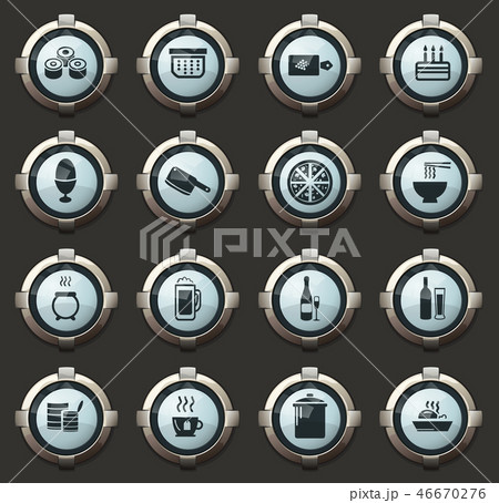 Food and kitchen icons set 46670276