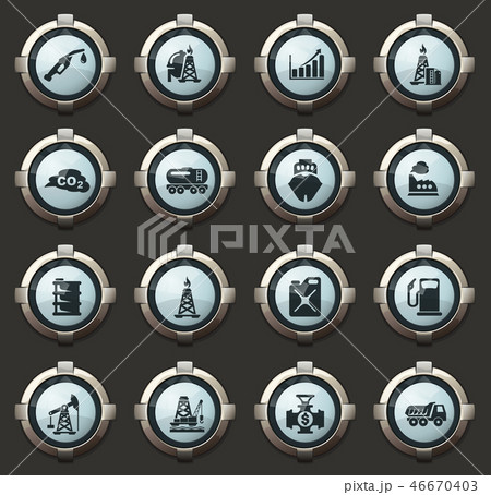 Extraction of oil icons set 46670403