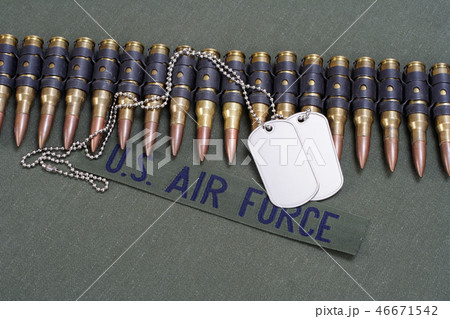 dog tags on US AIR FORCE uniform 46671542