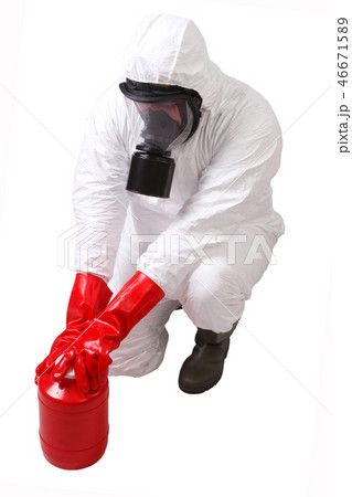 Man in a hazmat suit 46671589