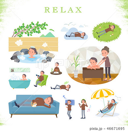 flat type high neck Middle men_relax 46671695