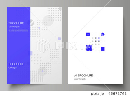 The vector layout of A4 format modern cover mockups design templates for brochure, magazine, flyer 46671761