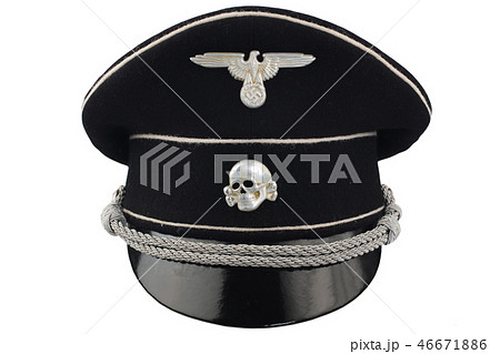 WW2 German nazi SS black forage capの写真素材 [46671886] - PIXTA