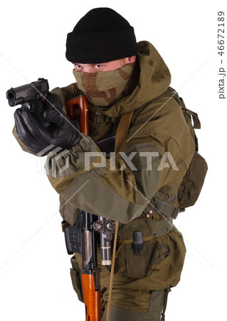 insurgent sniper with SVD sniper rifle insurgent sniper with SVD sniper rifle 46672189
