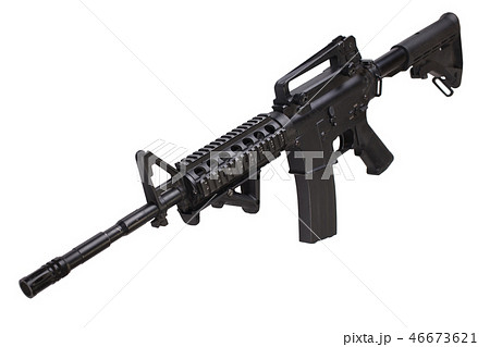 M4 assault rifle isolated 46673621