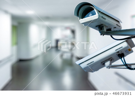 CCTV Security Camera operating in hospital CCTV Security Camera operating in hospital 46673931