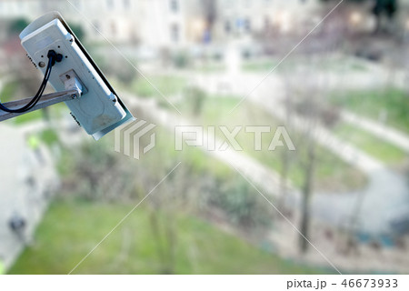 cctv monitor movement of the top of the buildin, cctv monitor movement of the top of the buildin, 46673933