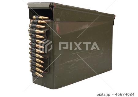 US Army Ammo Box with ammunition belt 46674034