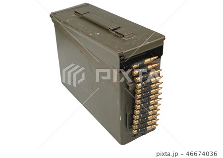 US Army Ammo Box with ammunition belt 46674036