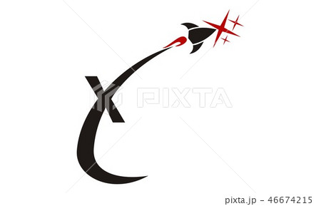 Letter X Rocket Letter X Rocket 46674215
