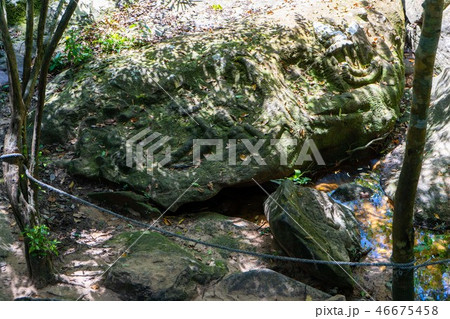 stone carving in the river at Kbal Spean 46675458