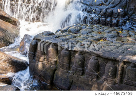 stone carving in the river at Kbal Spean 46675459