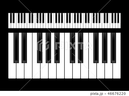 ピアノ鍵盤のイラスト素材