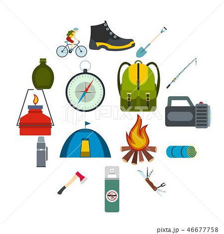 Camping flat icons Camping flat icons 46677758