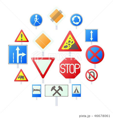 Road Sign Set icons 46678061