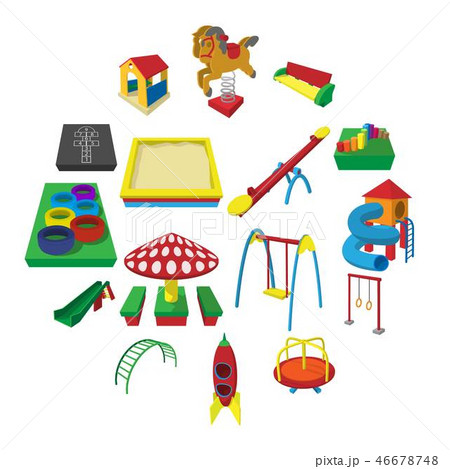 Playground cartoon icons 46678748