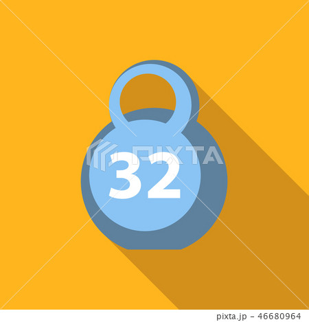 Kettlebell flat icon Kettlebell flat icon 46680964