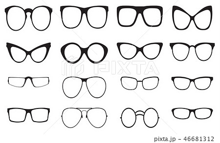 Eyeglasses silhouette set 46681312