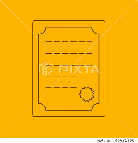 Certificate line icon Certificate line icon 46681350