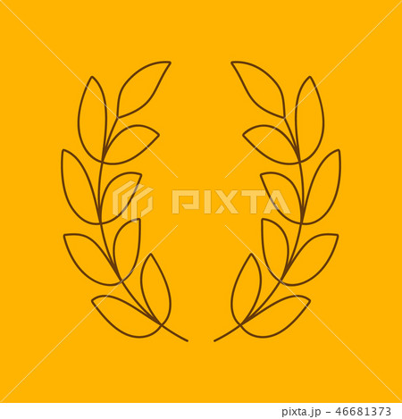 Laurel wreath line icon 46681373