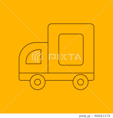 Medium truck line icon Medium truck line icon 46681379