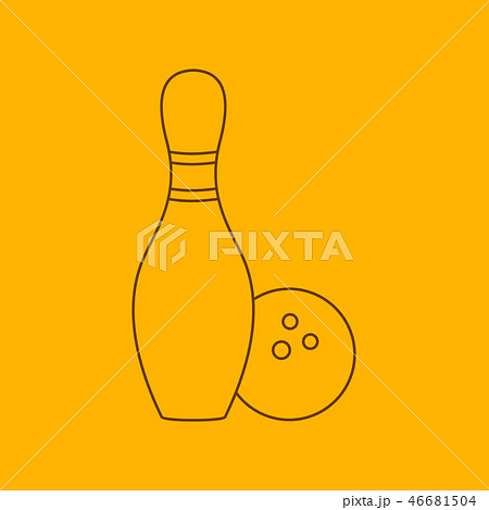 Bowling line icon 46681504