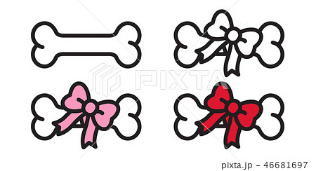 dog bone vector bow tie icon logo french bulldog 46681697