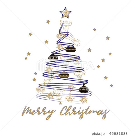 Merry Christmas and Happy New Year greeting card. 46681883