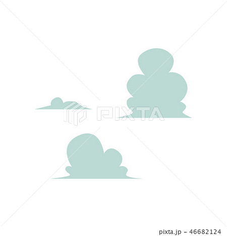 Vector abstract sky blue clouds icon set Vector abstract sky blue clouds icon set 46682124