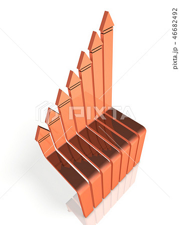 切磋琢磨を表す右肩上がりの矢印 切磋琢磨を表す右肩上がりの矢印 46682492