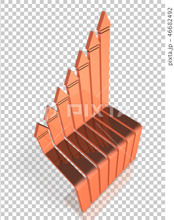 切磋琢磨を表す右肩上がりの矢印 切磋琢磨を表す右肩上がりの矢印 46682492