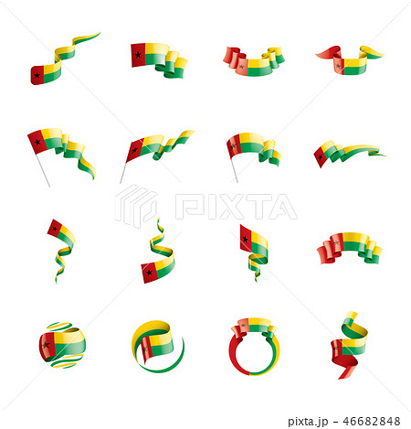 Guinea Bissau flag, vector illustration on a white background Guinea Bissau flag, vector illustration on a white background 46682848