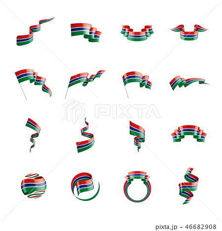 Gambia flag, vector illustration on a white background 46682908