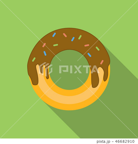 Donut flat icon 46682910