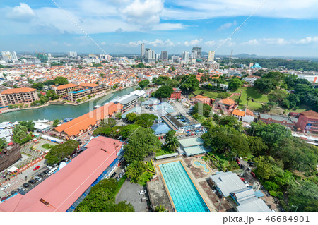 Cityscape, Melaka Malaysia, マラッカの街並み 46684901