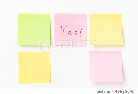 付箋　Yes!　付箋紙　貼る 46685046