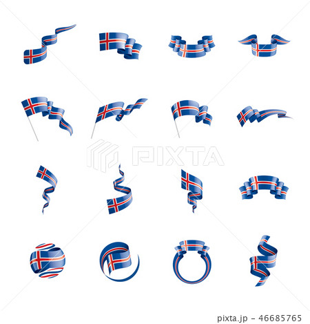Iceland flag, vector illustration on a white background 46685765