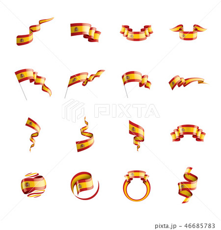 spain flag, vector illustration on a white background spain flag, vector illustration on a white background 46685783