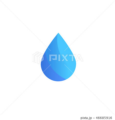 Water vector icon. Drop logo template. Company emblem design. Abstract blue symbol on white Water vector icon. Drop logo template. Company emblem design. Abstract blue symbol on white 46685916