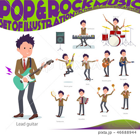 flat type school boy Brown Blazer_pop music 46688944