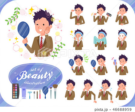 flat type school boy Brown Blazer_beauty 46688959