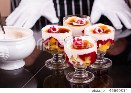 Allsorts of desserts biscuit with fresh berries Allsorts of desserts biscuit with fresh berries 46690354