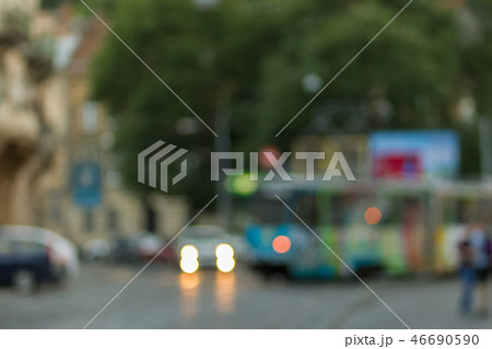 Soft twilight. Blurry cityscape. 46690590