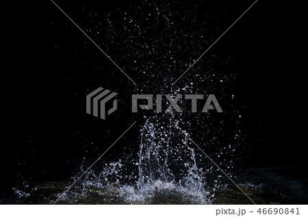 Splashing wave on the Black sea in the night. Splashing wave on the Black sea in the night. 46690841