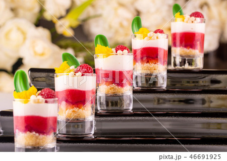 Desserts in shota from raspberry and shaving from Desserts in shota from raspberry and shaving from 46691925