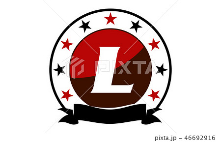 Emblem Star Ribbon Circle Initial L Emblem Star Ribbon Circle Initial L 46692916