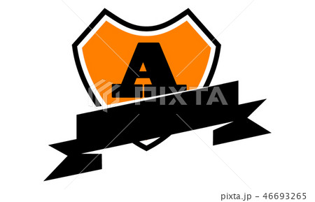 Shield Ribbon Letter A 46693265